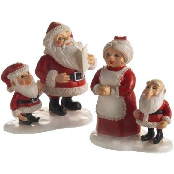Department 56 Other - Dept 56 Santa Claus is Coming to Town Kris Kringle Mrs. Claus and Elves Figurine